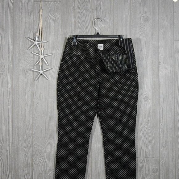 CAbi Ankle Pants Size 6 Black White Polka Dot 5175 - Picture 5 of 8